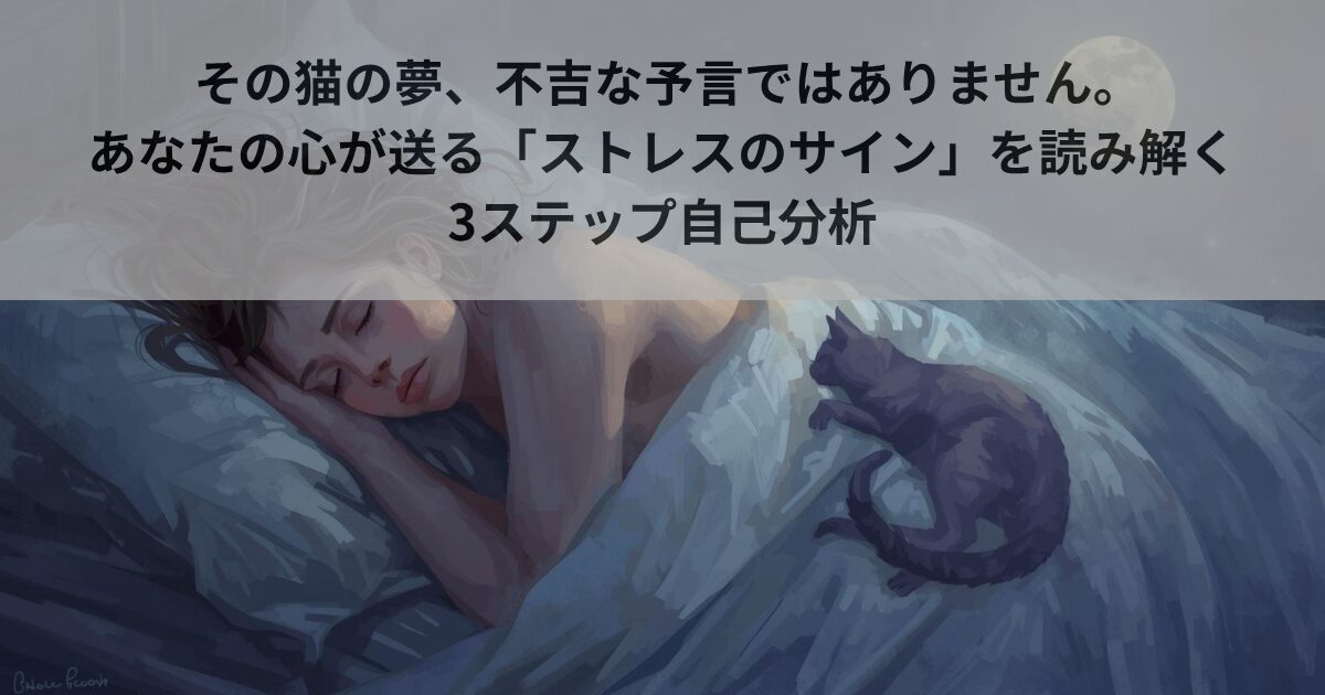 その猫の夢、不吉な予言ではありません。あなたの心が送る「ストレスのサイン」を読み解く3ステップ自己分析