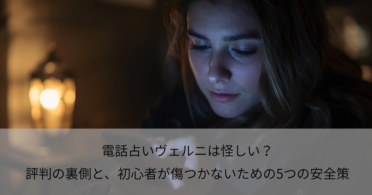 電話占いヴェルニは怪しい？評判の裏側と、初心者が傷つかないための5つの安全策