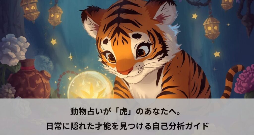 動物占いが「虎」のあなたへ。日常に隠れた才能を見つける自己分析ガイド