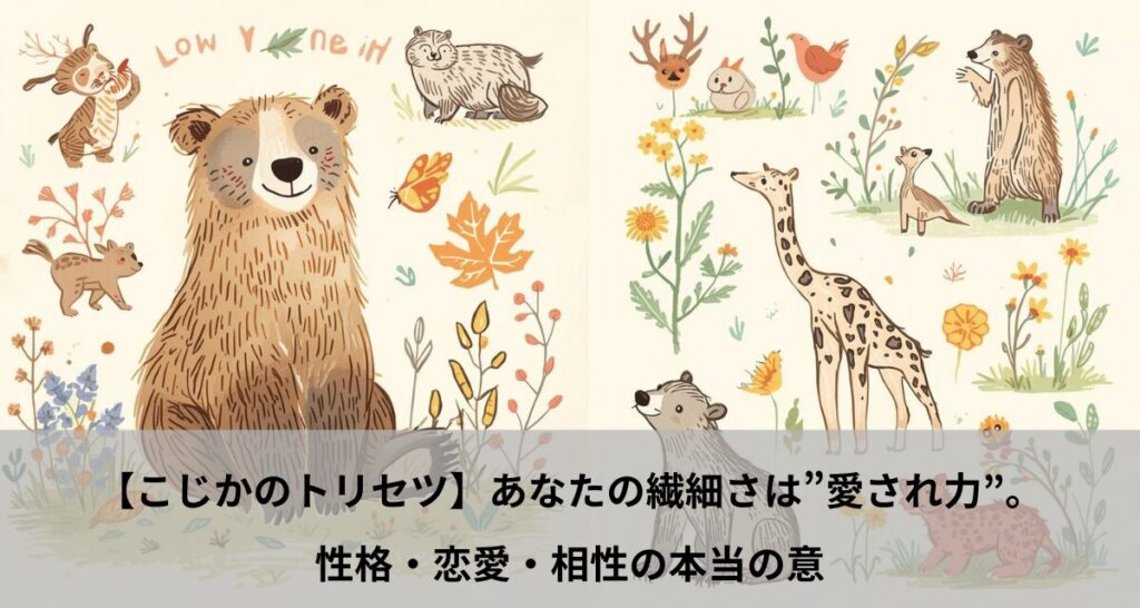 【こじかのトリセツ】あなたの繊細さは”愛され力”。性格・恋愛・相性の本当の意