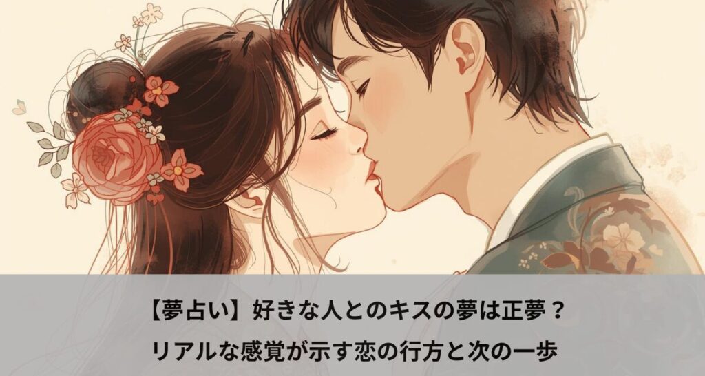 【夢占い】好きな人とのキスの夢は正夢？リアルな感覚が示す恋の行方と次の一歩