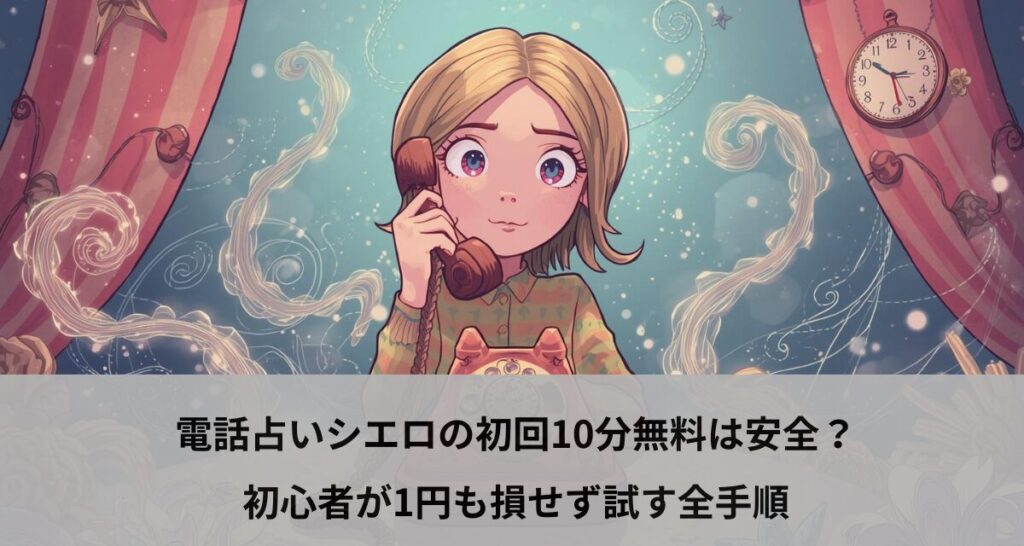 電話占いシエロの初回10分無料は安全？初心者が1円も損せず試す全手順