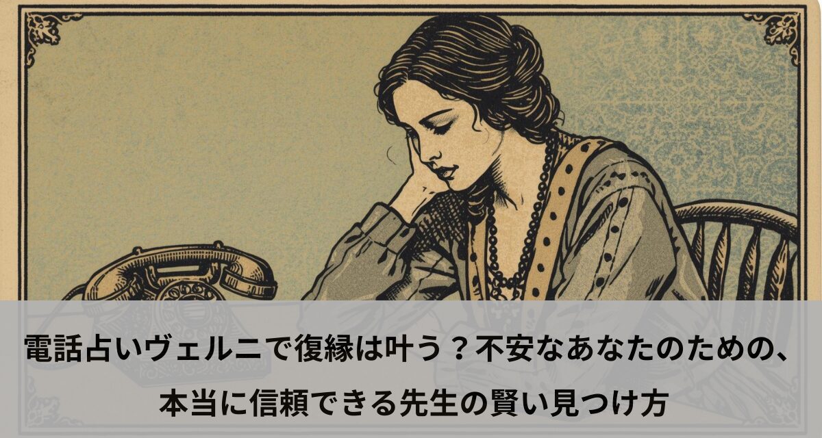 電話占いヴェルニで復縁は叶う？不安なあなたのための、本当に信頼できる先生の賢い見つけ方