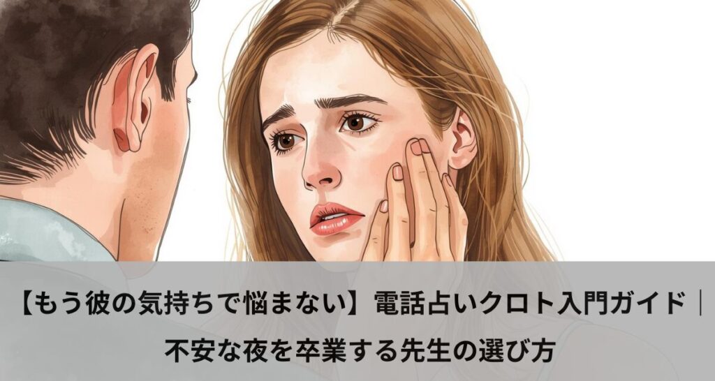 【もう彼の気持ちで悩まない】電話占いクロト入門ガイド｜不安な夜を卒業する先生の選び方