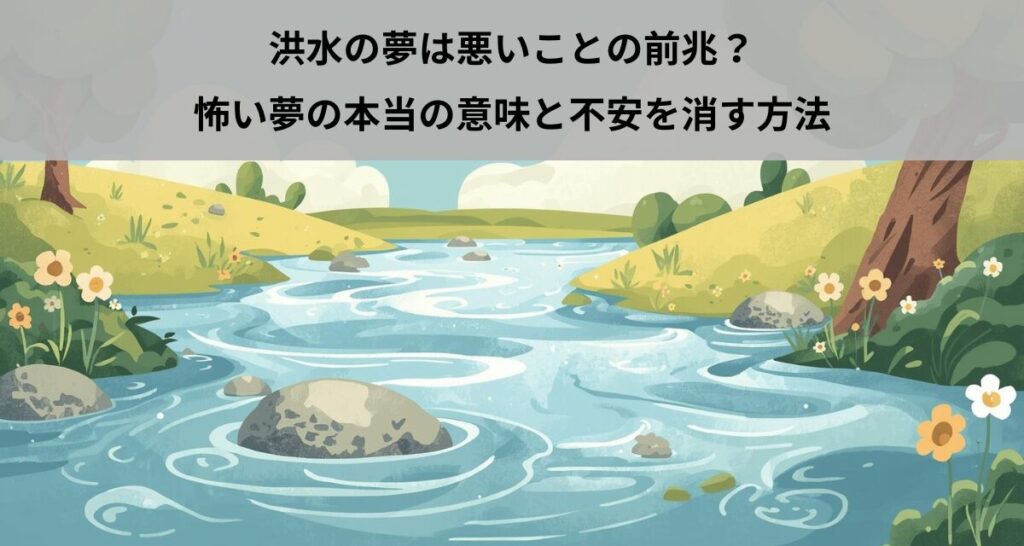 洪水の夢は悪いことの前兆？怖い夢の本当の意味と不安を消す方法