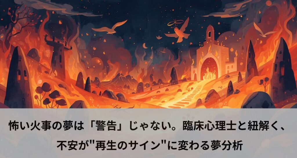 怖い火事の夢は「警告」じゃない。臨床心理士と紐解く、不安が"再生のサイン"に変わる夢分析