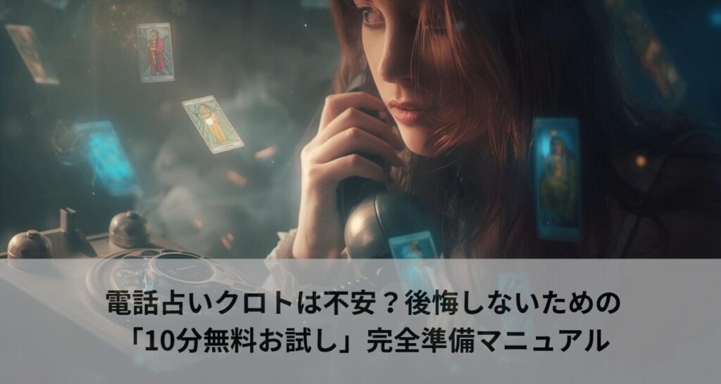 電話占いクロトは不安？後悔しないための「10分無料お試し」完全準備マニュアル