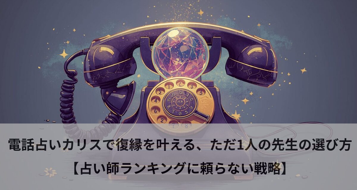 電話占いカリスで復縁を叶える、ただ1人の先生の選び方【占い師ランキングに頼らない戦略】