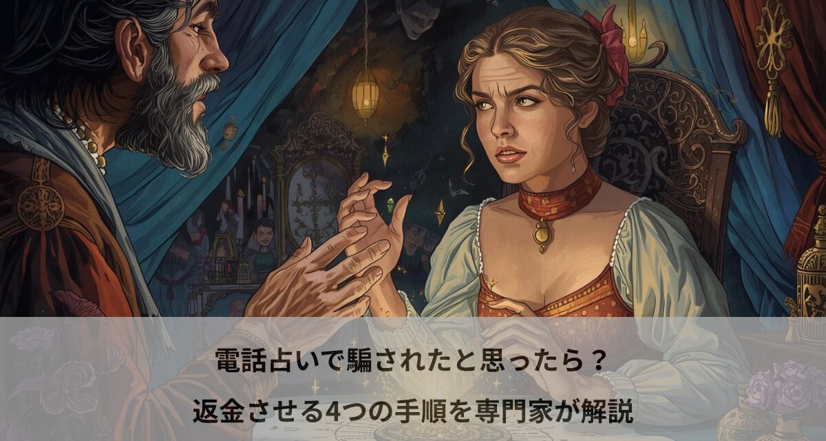電話占いで騙されたと思ったら？返金させる4つの手順を専門家が解説