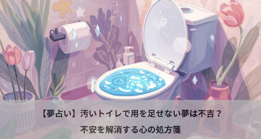 【夢占い】汚いトイレで用を足せない夢は不吉？不安を解消する心の処方箋
