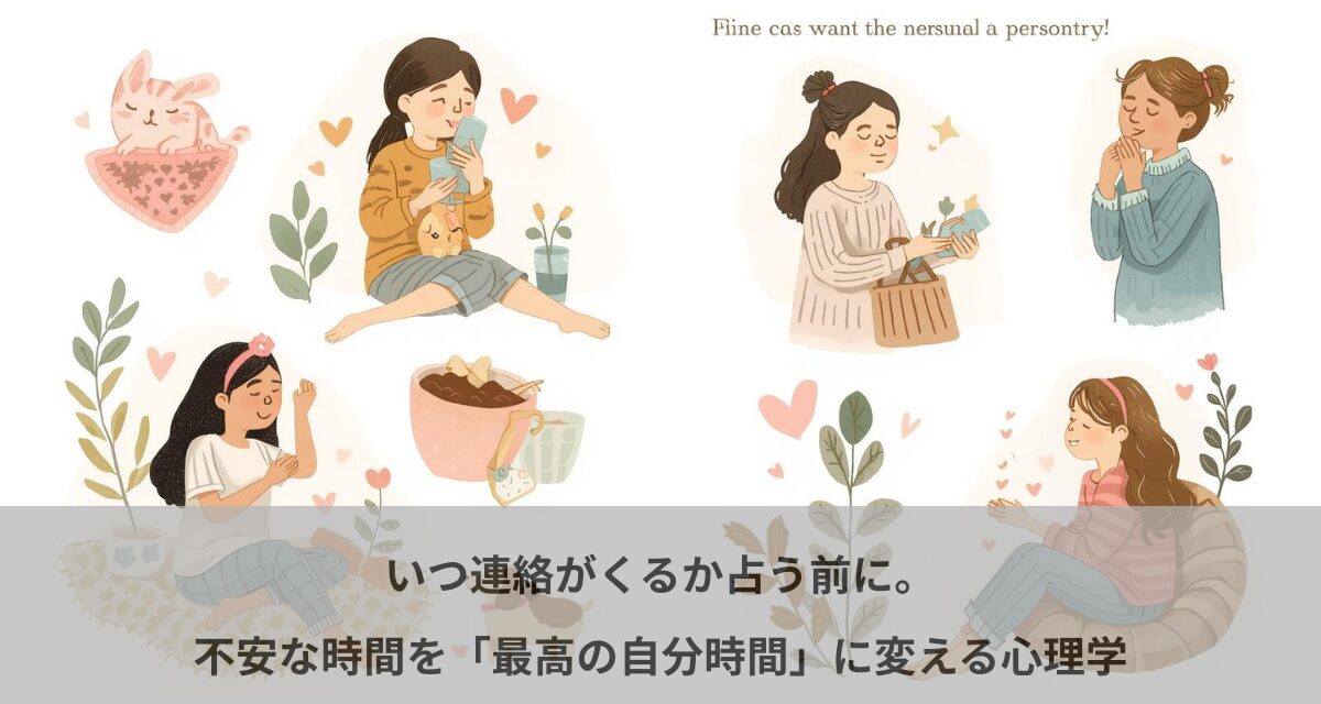 いつ連絡がくるか占う前に。不安な時間を「最高の自分時間」に変える心理学
