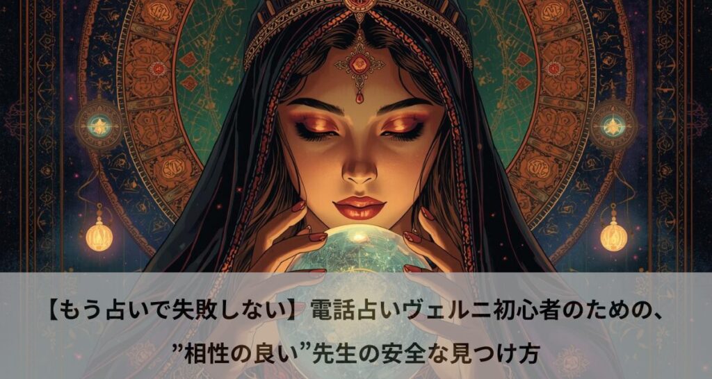 【もう占いで失敗しない】電話占いヴェルニ初心者のための、”相性の良い”先生の安全な見つけ方