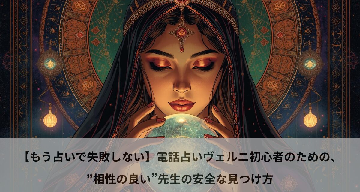 【もう占いで失敗しない】電話占いヴェルニ初心者のための、”相性の良い”先生の安全な見つけ方