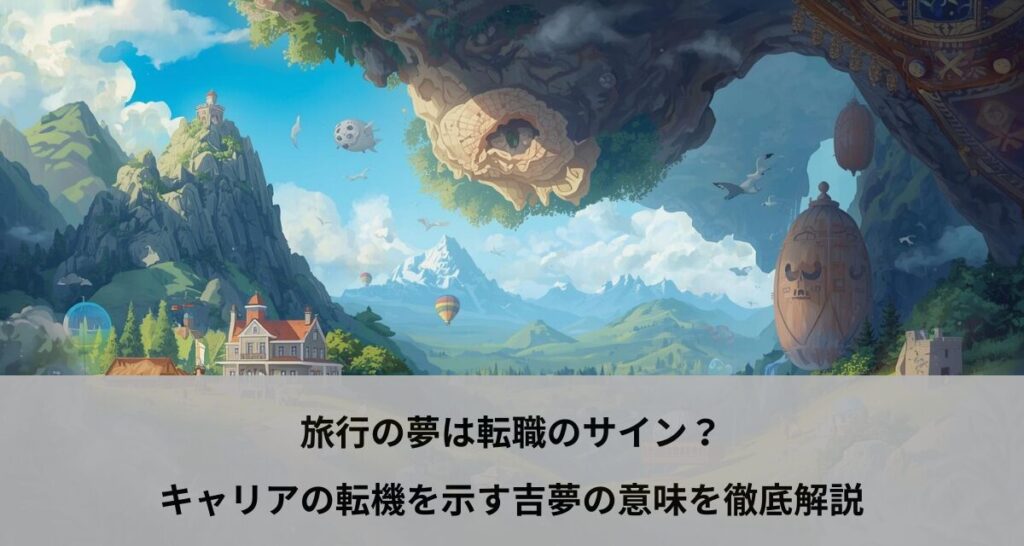 旅行の夢は転職のサイン？キャリアの転機を示す吉夢の意味を徹底解説