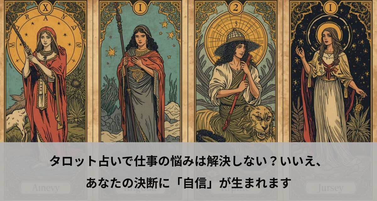タロット占いで仕事の悩みは解決しない？いいえ、あなたの決断に「自信」が生まれます