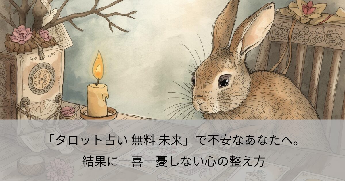 「タロット占い 無料 未来」で不安なあなたへ。結果に一喜一憂しない心の整え方
