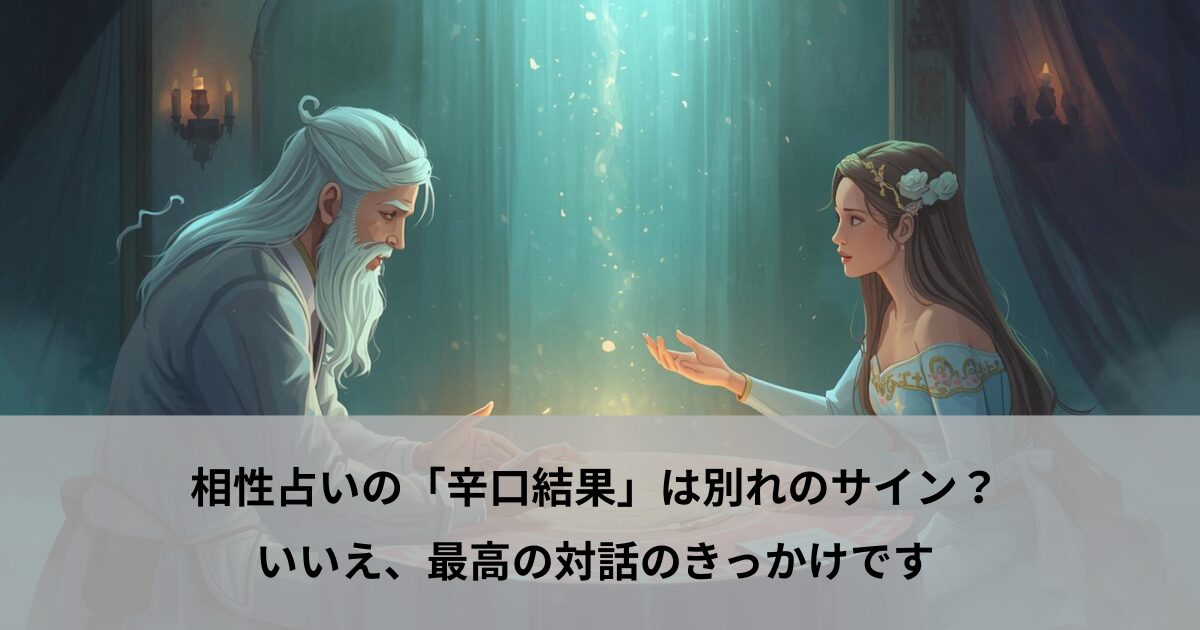 相性占いの「辛口結果」は別れのサイン？いいえ、最高の対話のきっかけです