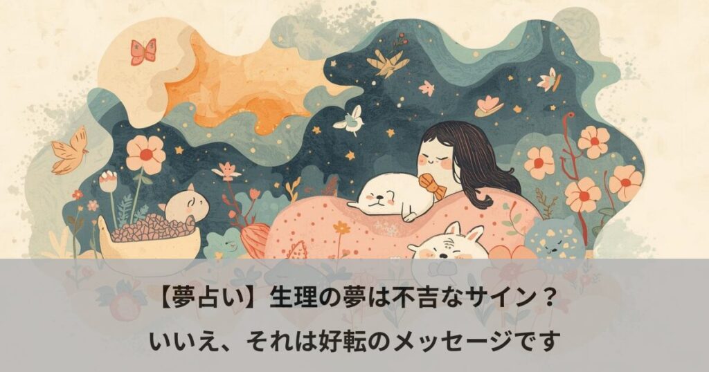 【夢占い】生理の夢は不吉なサイン？いいえ、それは好転のメッセージです