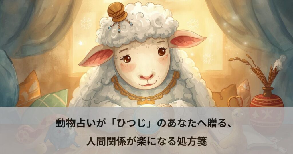 動物占いが「ひつじ」のあなたへ贈る、人間関係が楽になる処方箋