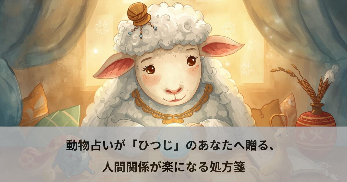 動物占いが「ひつじ」のあなたへ贈る、人間関係が楽になる処方箋