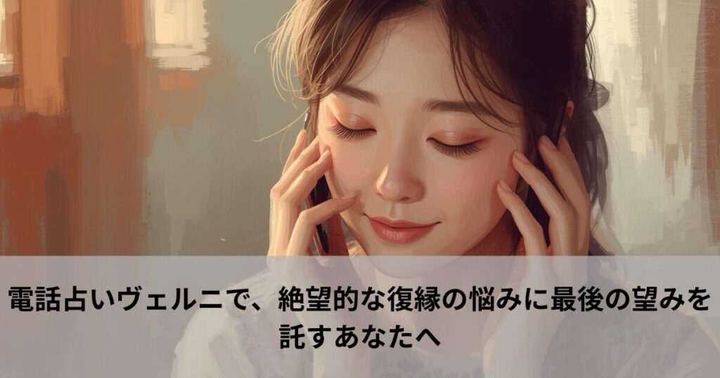 電話占いヴェルニで、絶望的な復縁の悩みに最後の望みを託すあなたへ