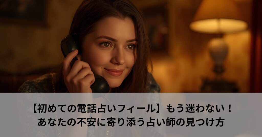 【初めての電話占いフィール】もう迷わない！あなたの不安に寄り添う占い師の見つけ方