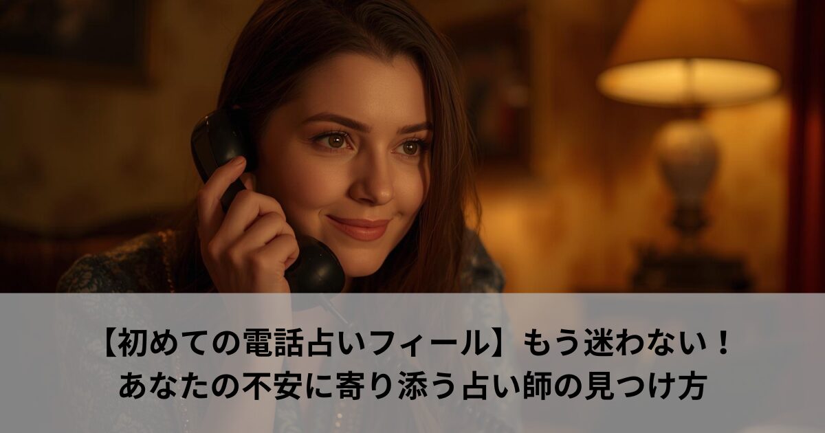 【初めての電話占いフィール】もう迷わない！あなたの不安に寄り添う占い師の見つけ方