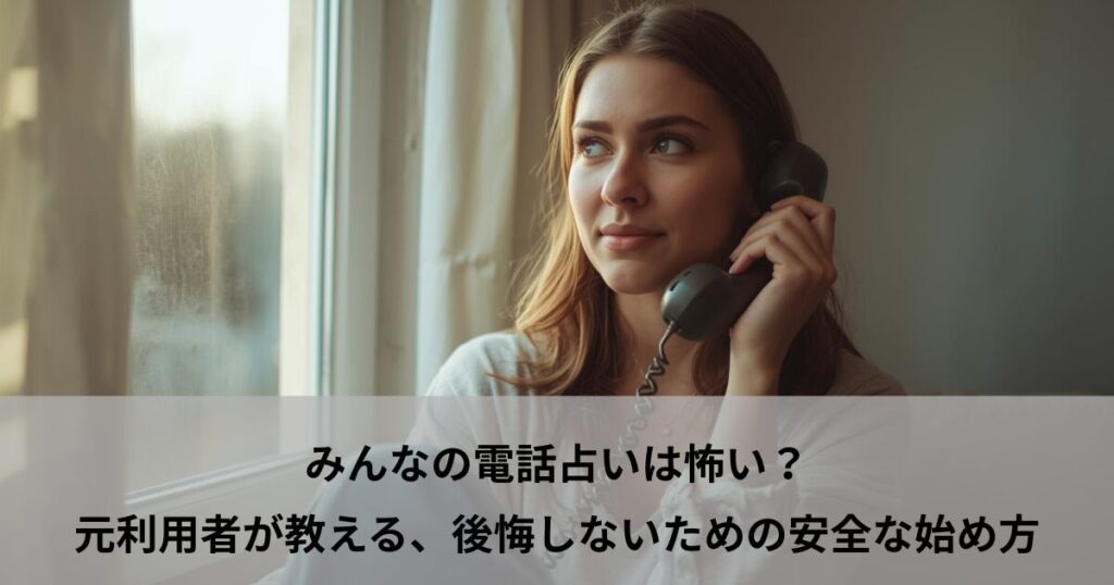 みんなの電話占いは怖い？元利用者が教える、後悔しないための安全な始め方