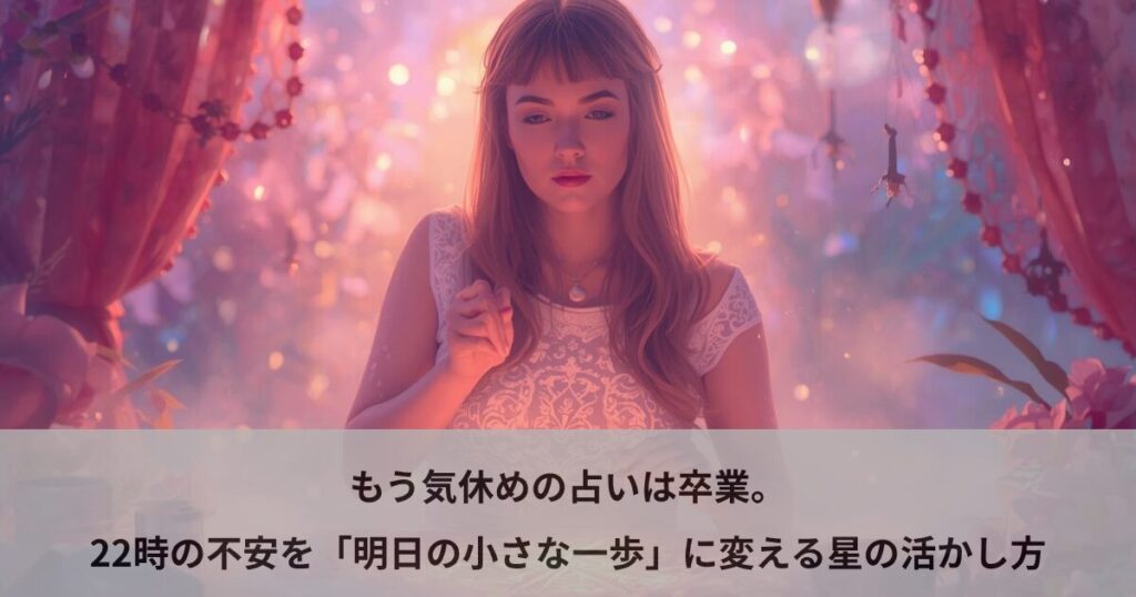 もう気休めの占いは卒業。22時の不安を「明日の小さな一歩」に変える星の活かし方