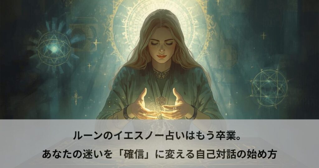 ルーンのイエスノー占いはもう卒業。あなたの迷いを「確信」に変える自己対話の始め方