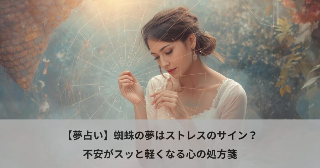 【夢占い】蜘蛛の夢はストレスのサイン？不安がスッと軽くなる心の処方箋
