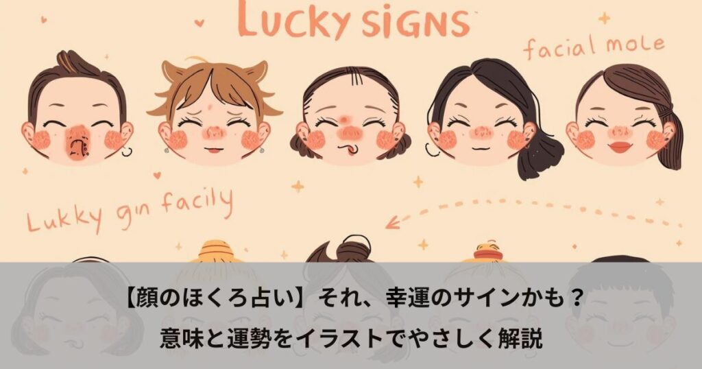 【顔のほくろ占い】それ、幸運のサインかも？意味と運勢をイラストでやさしく解説