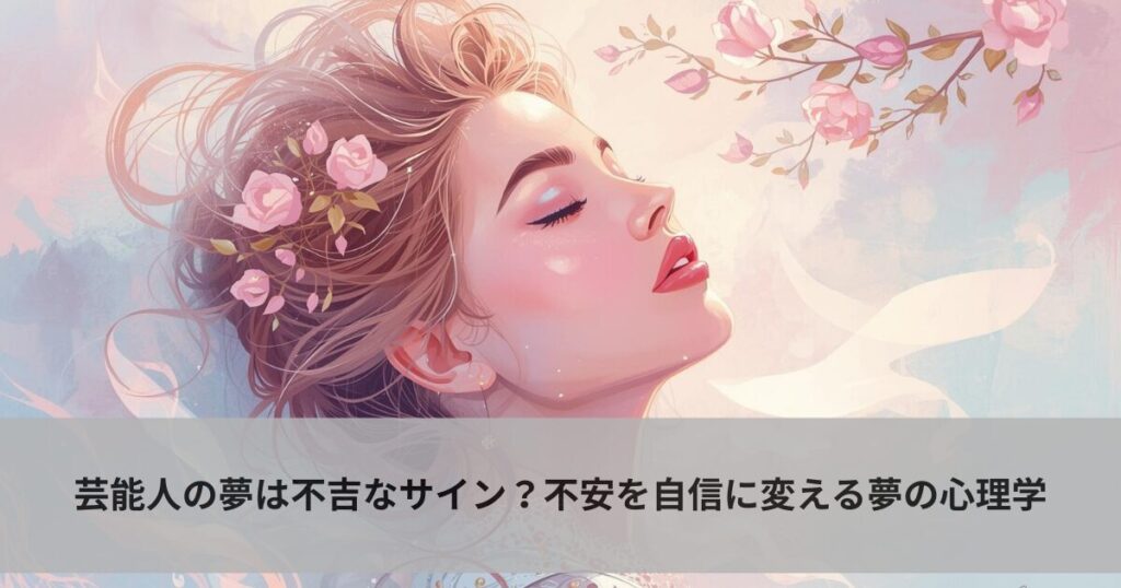 芸能人の夢は不吉なサイン？不安を自信に変える夢の心理学