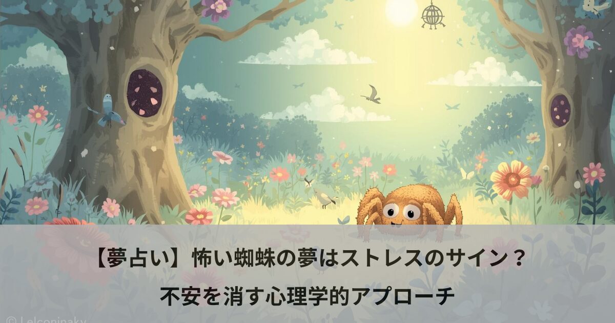 【夢占い】怖い蜘蛛の夢はストレスのサイン？不安を消す心理学的アプローチ