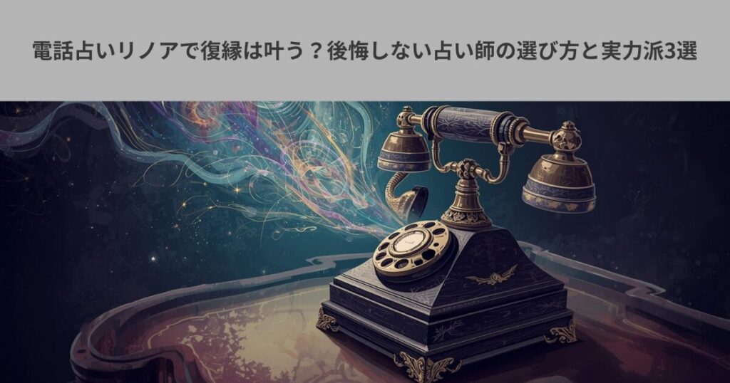 電話占いリノアで復縁は叶う？後悔しない占い師の選び方と実力派3選