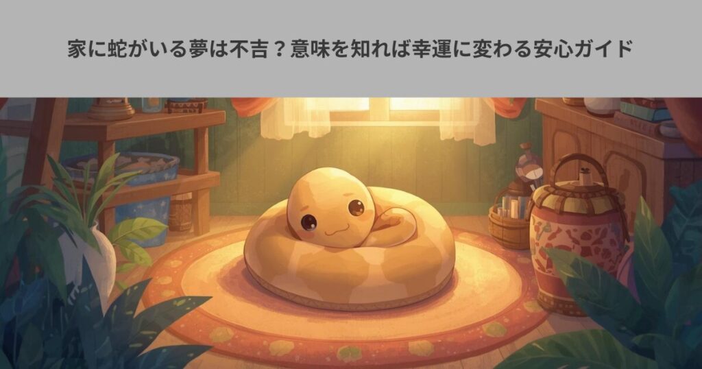 家に蛇がいる夢は不吉？意味を知れば幸運に変わる安心ガイド