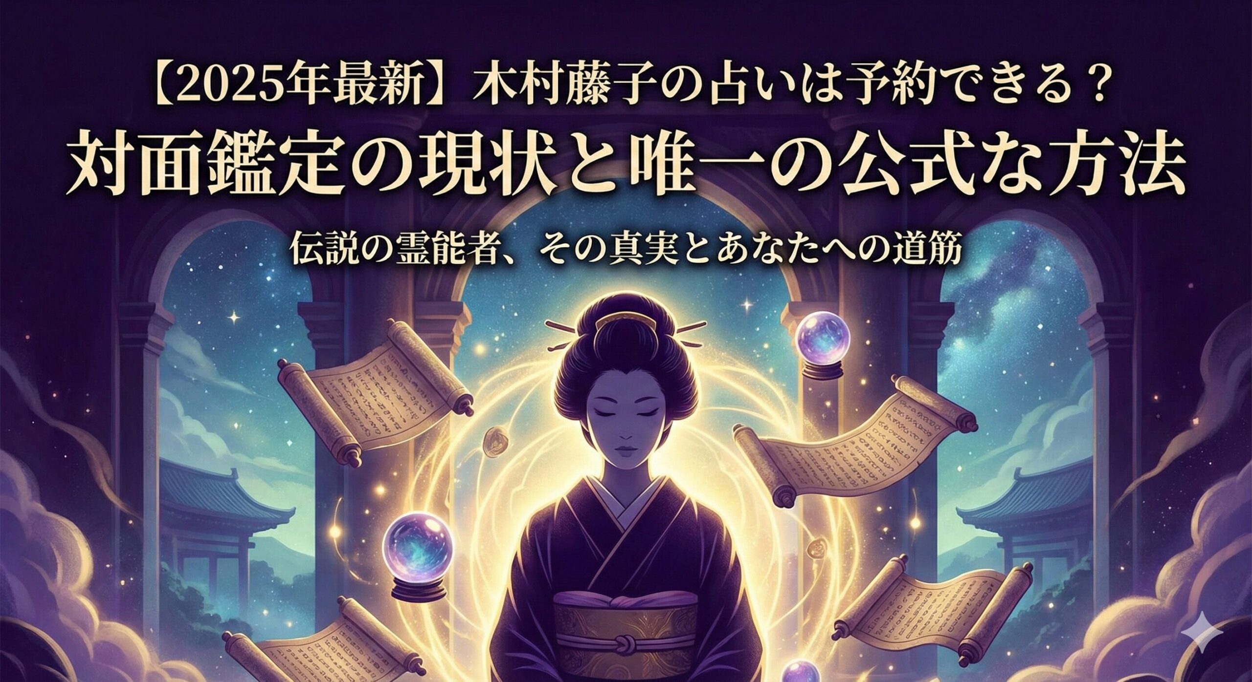 【2025年最新】木村藤子の占いは予約できる？対面鑑定の現状と唯一の公式な方法