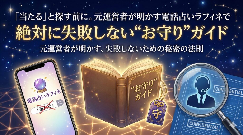 「当たる」と探す前に。元運営者が明かす電話占いラフィネで絶対に失敗しない“お守り”ガイド