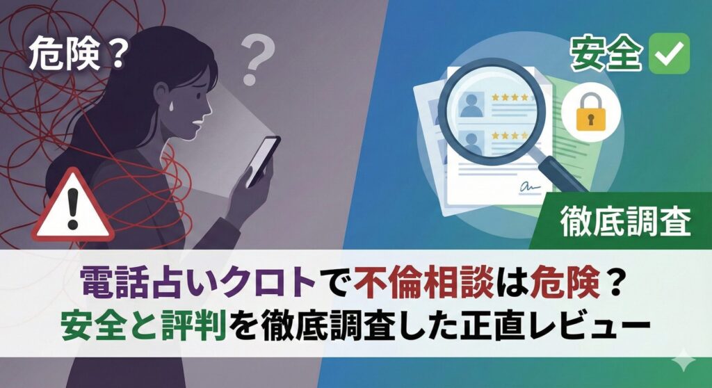 電話占いクロトで不倫相談は危険？安全と評判を徹底調査した正直レビュー