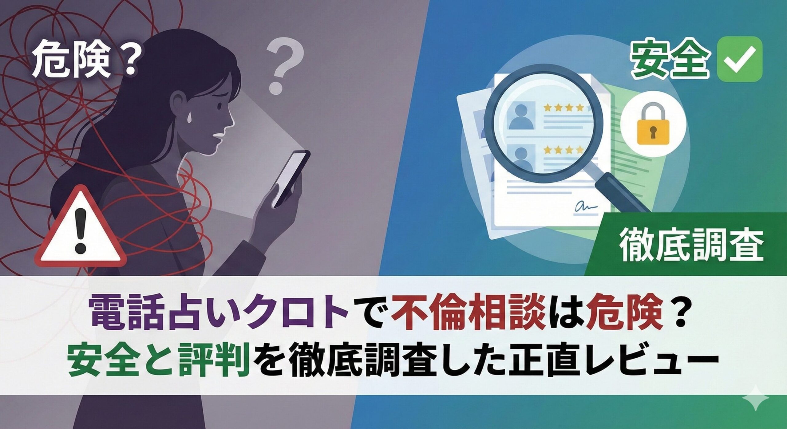 電話占いクロトで不倫相談は危険？安全と評判を徹底調査した正直レビュー