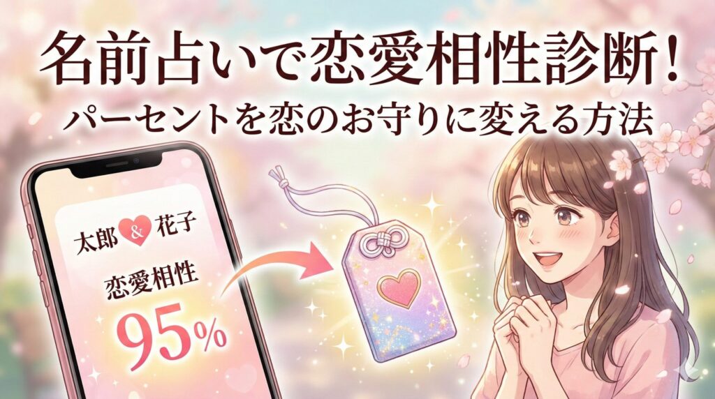 名前占いで恋愛相性診断！パーセントを恋のお守りに変える方法