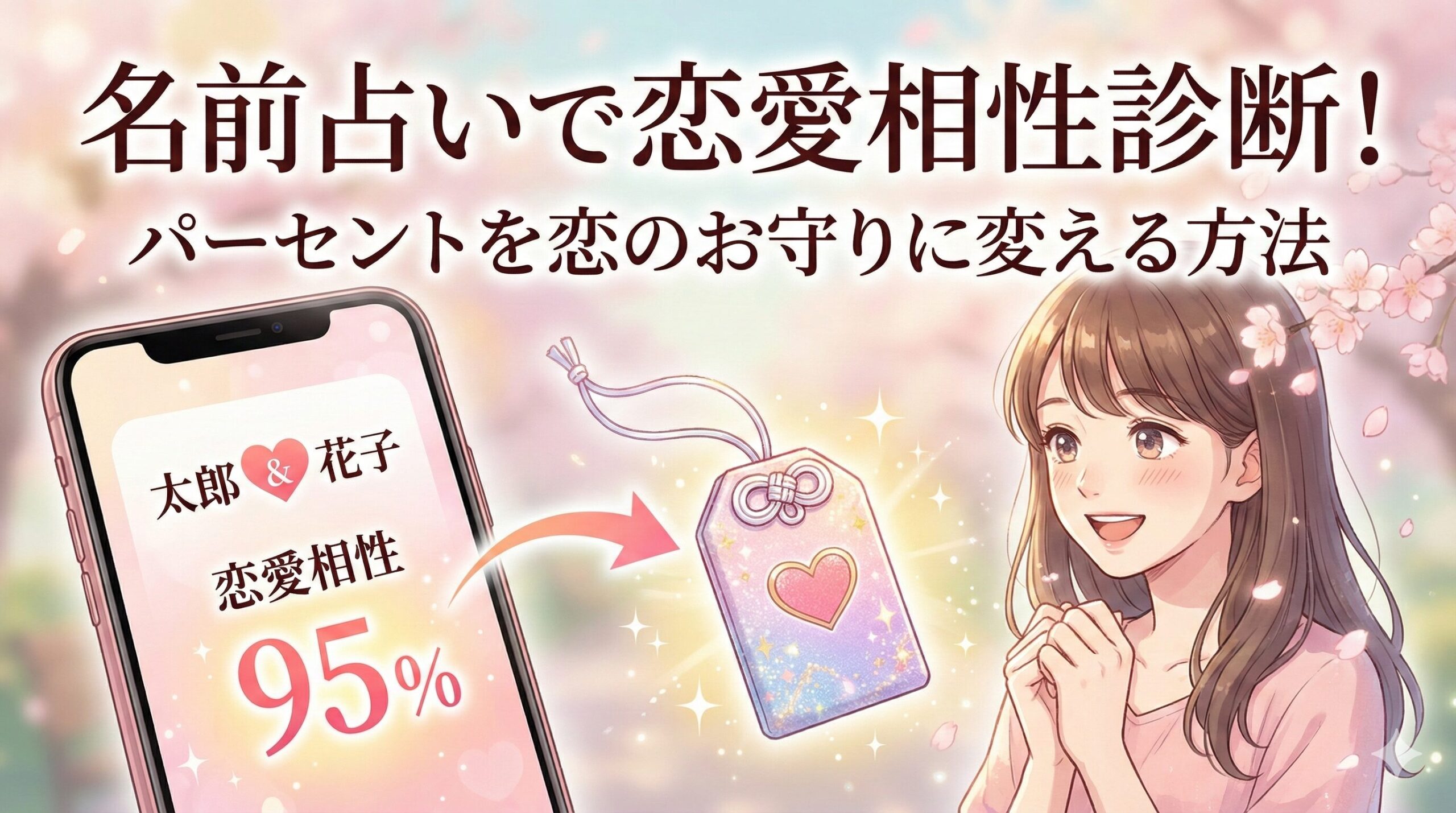 名前占いで恋愛相性診断！パーセントを恋のお守りに変える方法