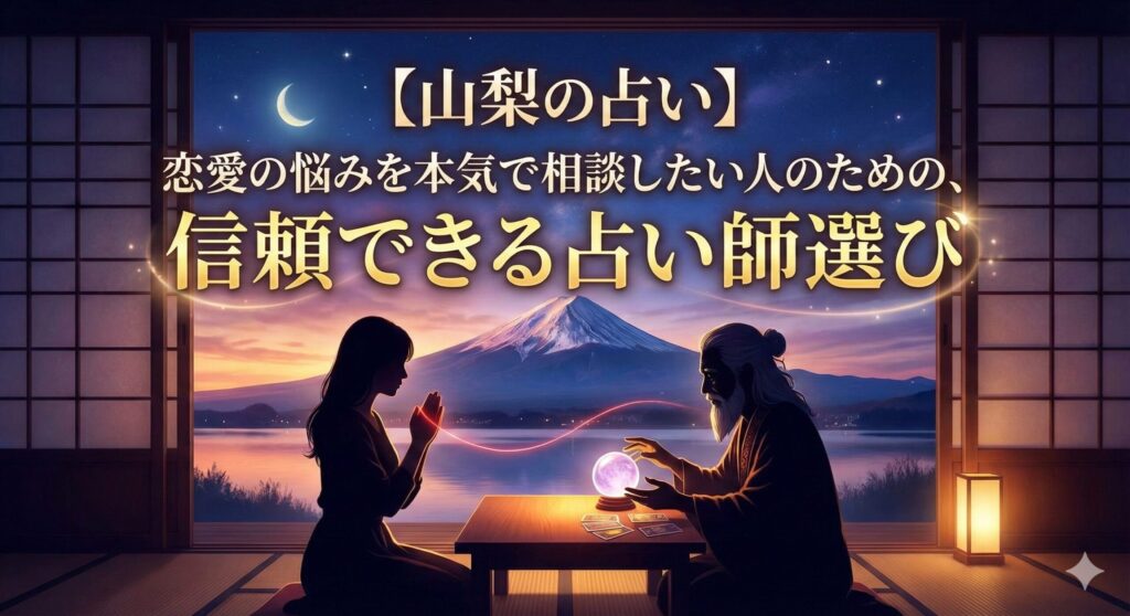 【山梨の占い】恋愛の悩みを本気で相談したい人のための、信頼できる占い師選び