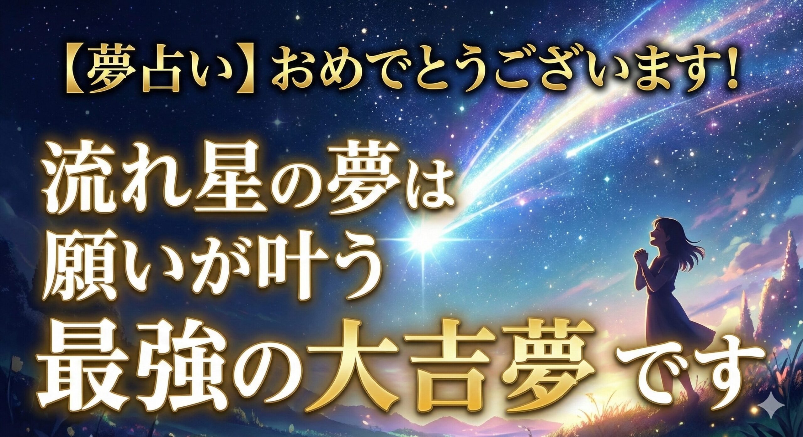 【夢占い】おめでとうございます！流れ星の夢は願いが叶う最強の大吉夢です