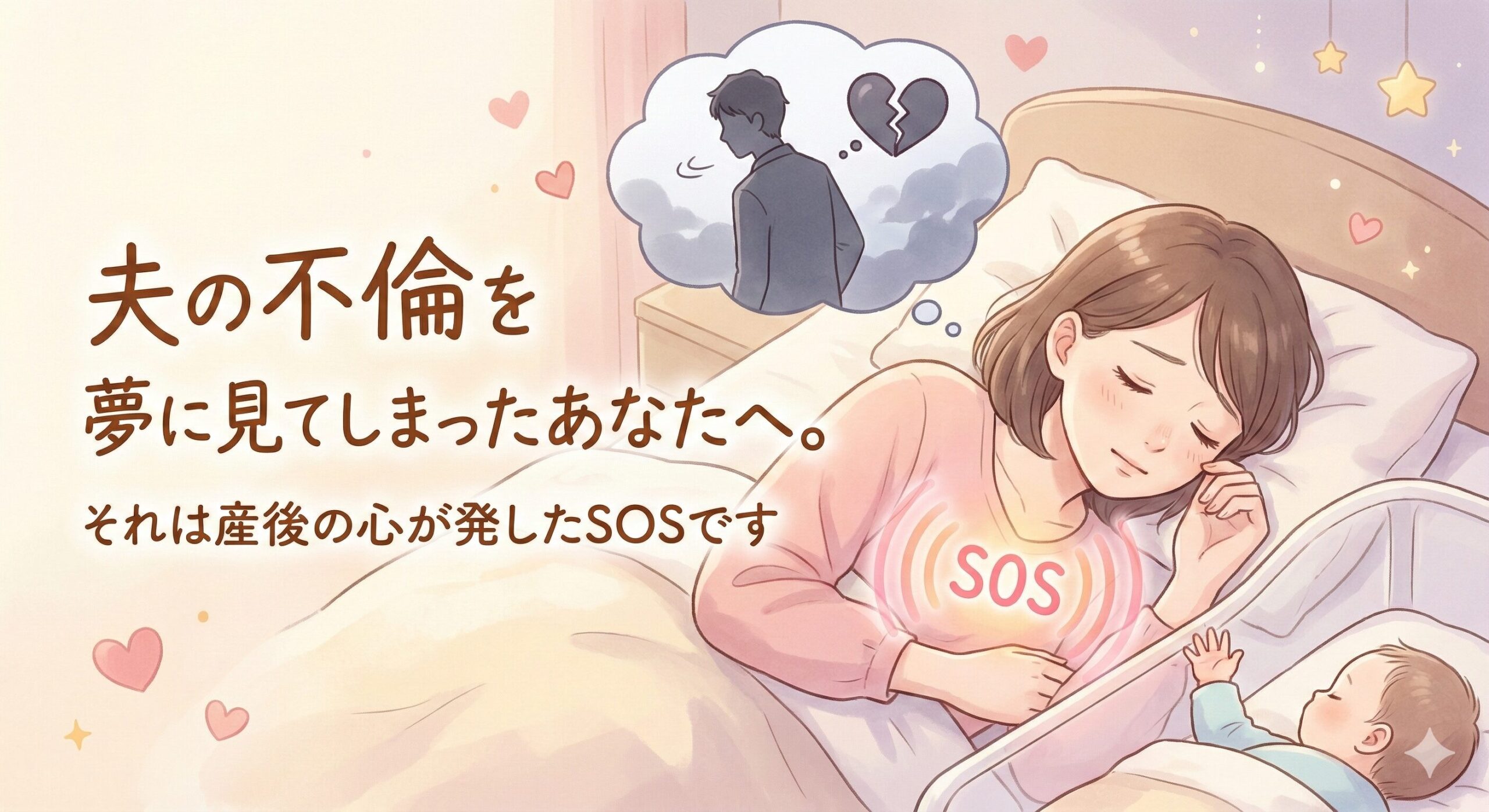 夫の不倫を夢に見てしまったあなたへ。それは産後の心が発したSOSです