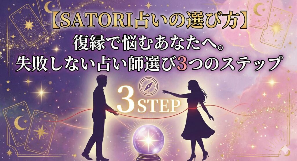 【SATORI占いの選び方】復縁で悩むあなたへ。失敗しない占い師選び3つのステップ