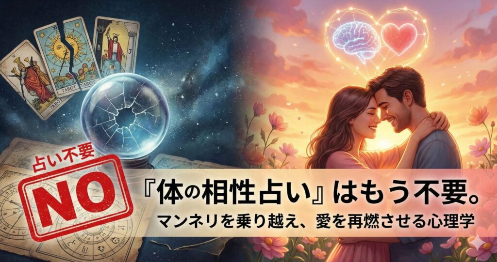 「体の相性占い」はもう不要。マンネリを乗り越え、愛を再燃させる心理学