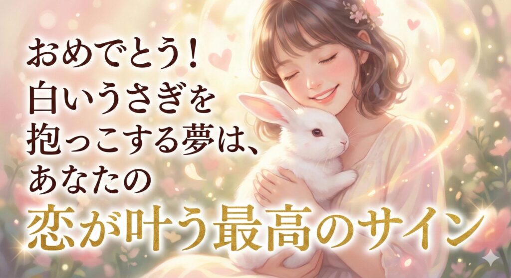 おめでとう！白いうさぎを抱っこする夢は、あなたの恋が叶う最高のサイン