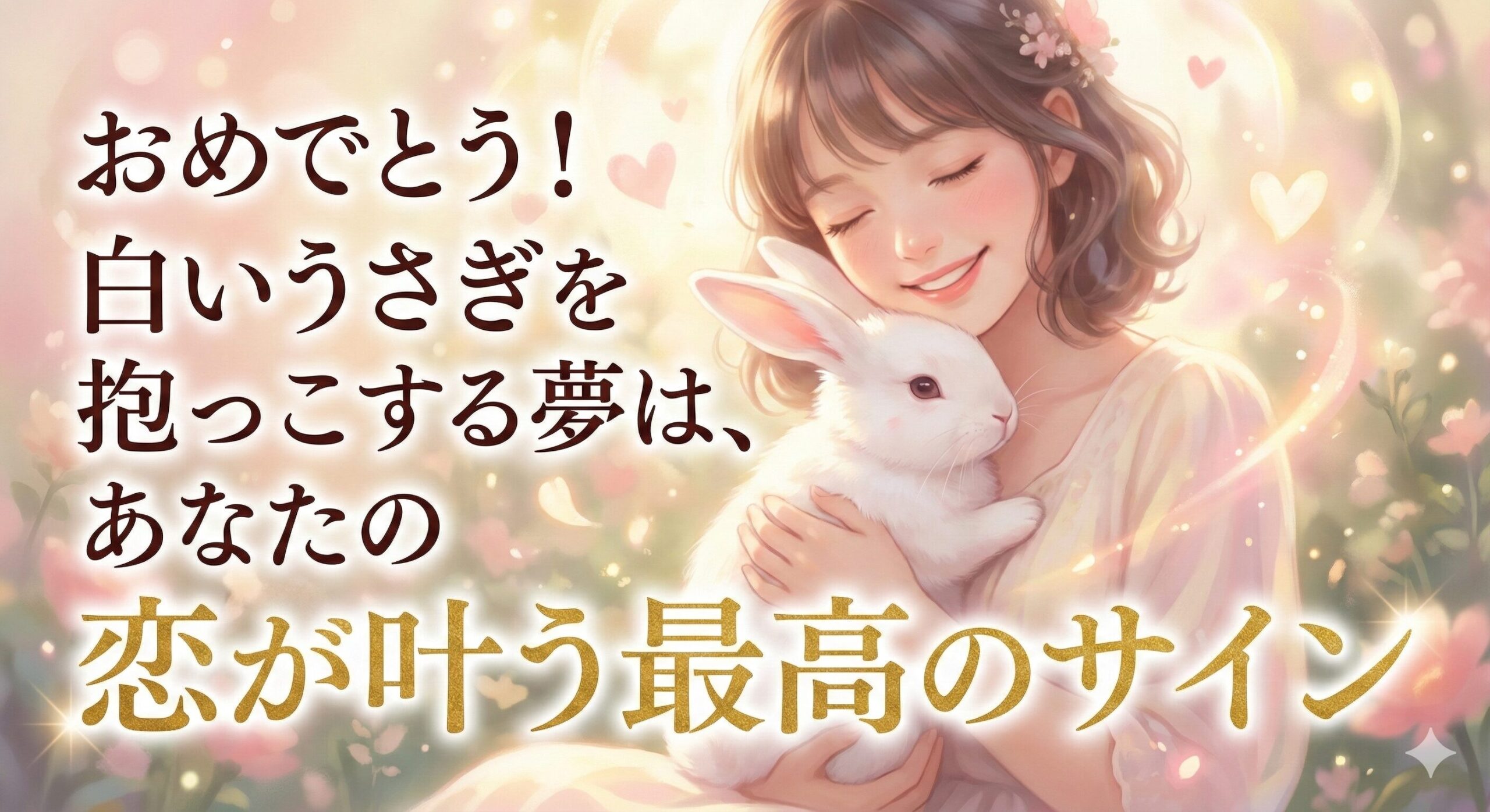 おめでとう！白いうさぎを抱っこする夢は、あなたの恋が叶う最高のサイン