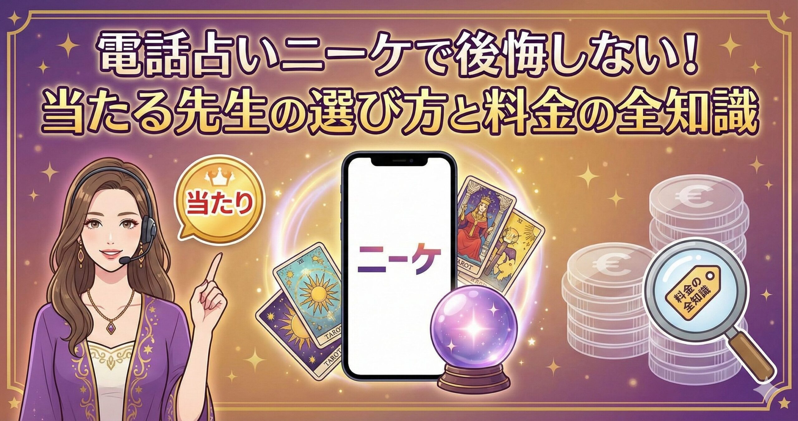電話占いニーケで後悔しない！当たる先生の選び方と料金の全知識